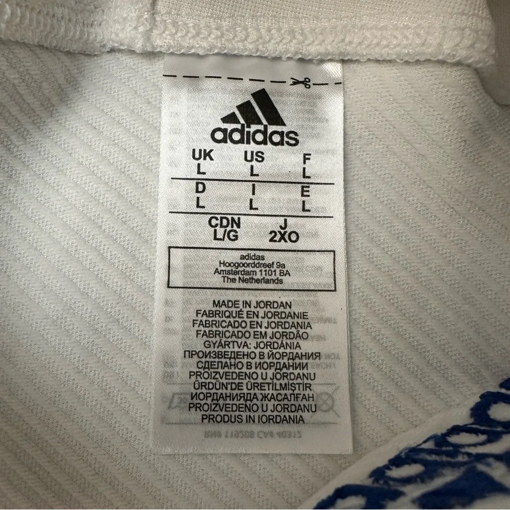 Adidas Techfit Primeknit Football Jersey Men’s Sz L White Compression Top